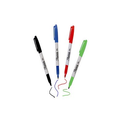 Marcador permanente Sharpie punto fino rojo