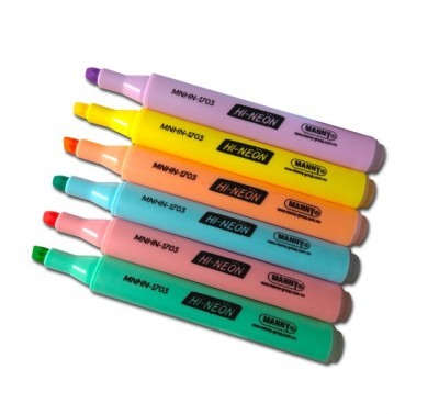 Resaltador Manny triangular rosa pastel