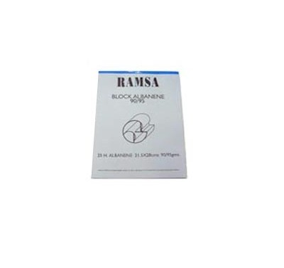 Block albanene tamaño carta 50-55 Ramsa 25 hojas
