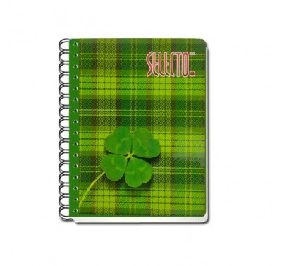 Cuaderno forma francesa Selecto espiral pasta dura cuadro chico 100...