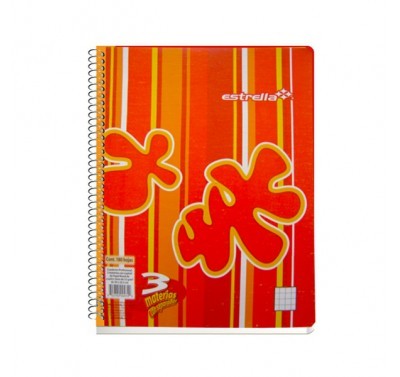 Cuaderno profesional Estrella espiral con separadores raya 180 hojas