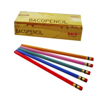 Lapiz Baco de grafito número  2 de colores Neon