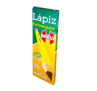Lápiz Shely amarillo entrenador jumbo con 6 piezas
