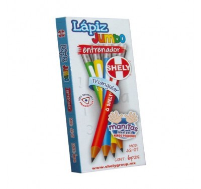 Lapiz Shely entrenador jumbo manitas con 6 piezas
