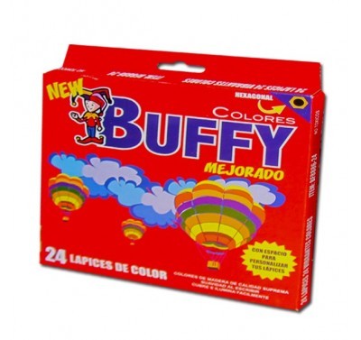 Colores Buffy kids hexagonal con 24 piezas BF888-24