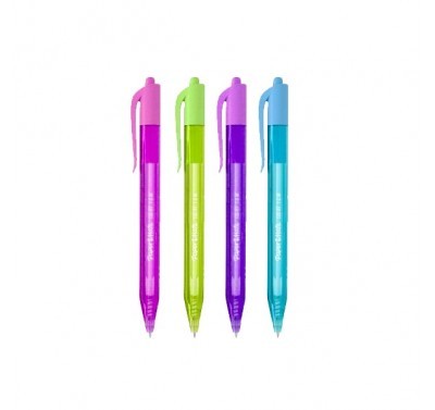 Bolígrafo Kilométrico retráctil mini con 4 piezas en colores pastel...