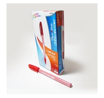 Bolígrafo punto medio kilometrico inkjoy diseños divertidos rojo...