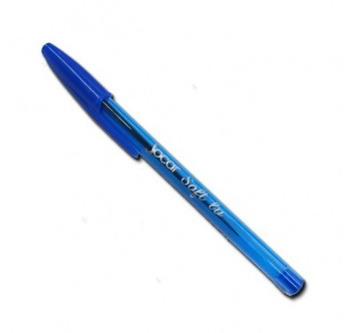 Boligrafo punto mediano azul Jocar con 12 pzs