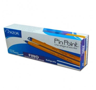 Boligrafo punto fino color negro con 12 piezas Pin Point 0.7mm en...