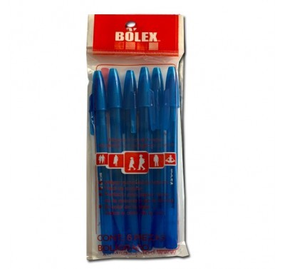 Bolígrafo punto fino azul con 6 piezas ulv lici 1.00 mm Bolex