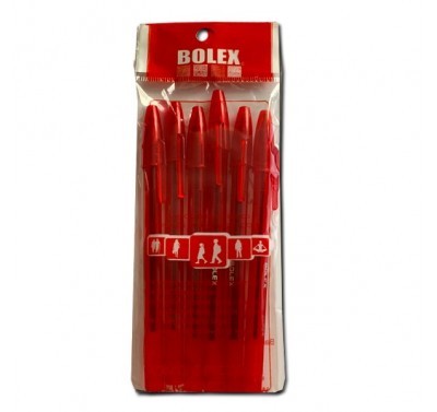 Bolígrafo punto fino rojo con 6 piezas ulv lici 1.00 mm Bolex