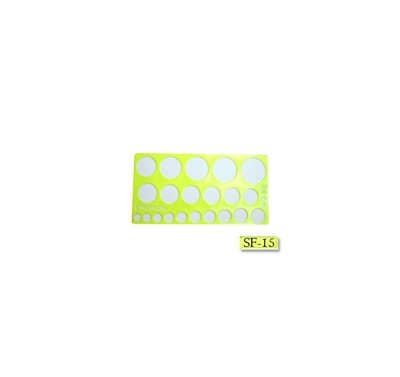 Gioser fluorescente Stencil 15 circulos con 5 piezas