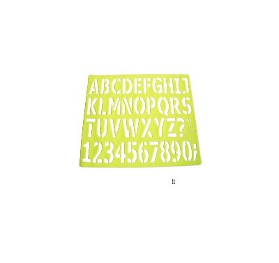 Gioser fluorescente Stencil 11 letra gotica 24 mm con 5 piezas