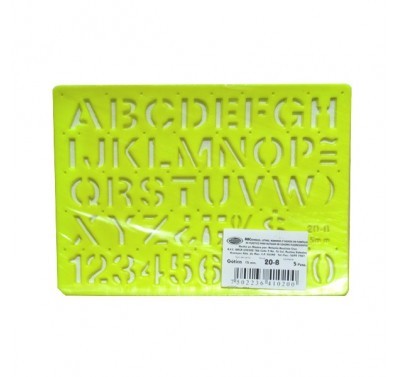 Gioser fluorescente Stencil 20-bis con 5 piezas