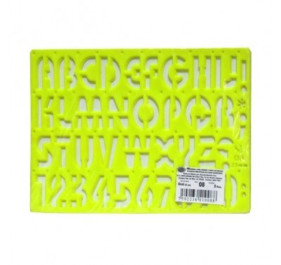 Gioser fluorescente Stencil 08 oval 23 mm con 5 piezas