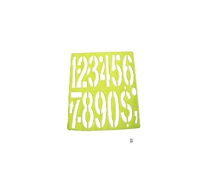 Gioser fluorescente Stencil 13 de numeros 65 mm con 5 piezas